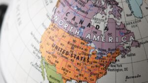graphic of north america with canda and the US 