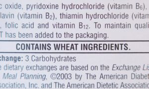 food label showing contains wheat allergen statement
