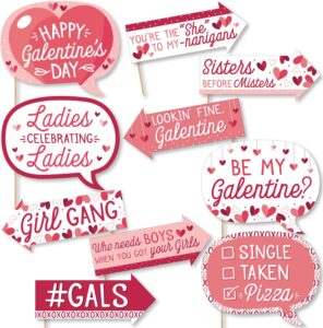 photo props for an allergy-friendly Galentine’s Day party