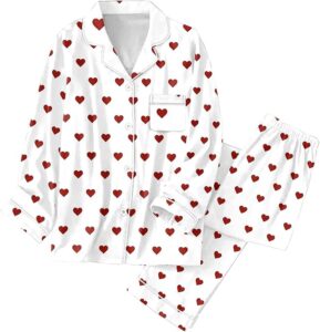 heart pajamas for an allergy-friendly Galentine’s Day gift idea