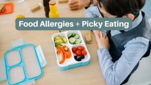 Uneaten allergy-friendly school lunch in lunchbox